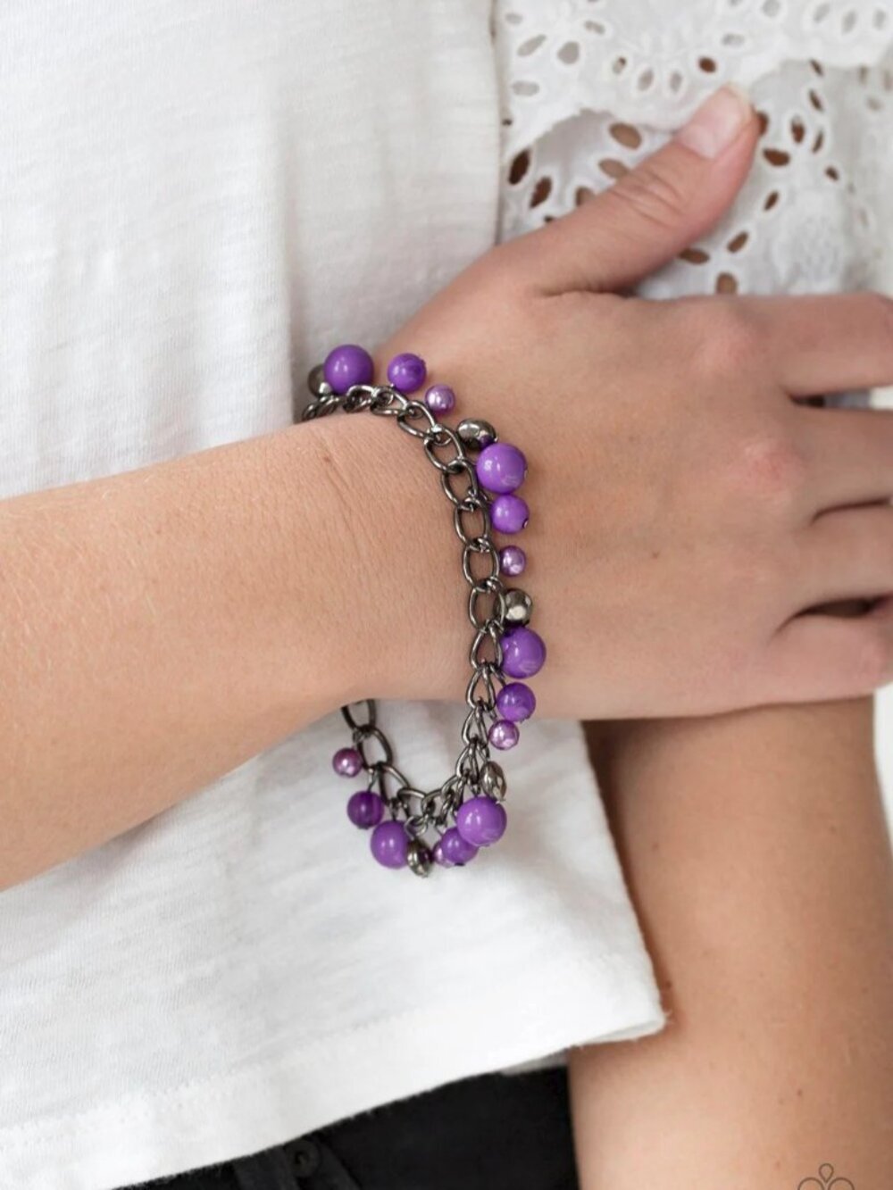 Paparazzi Jewelry Accessories - Hold My Drink - Purple Bracelet - Vintage